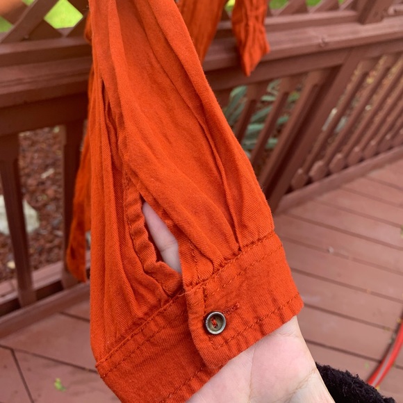 Long orange button up - Picture 4 of 6